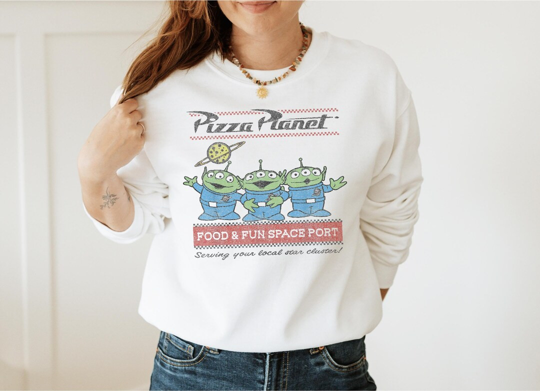 Vintage Pizza Planet Aliens Shirt, Disney Toy Story Shirt, Pixar Aliens Sweatshirt, Food and Fun ... | Etsy (US)
