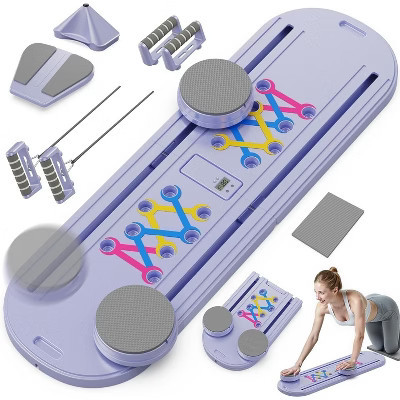 Multifunctional Fitness Board With Automatic Rebound, Core Training Ab Roller, Foldable Workout Machines - Full Body Workout Equipment, Home Pilates | Target