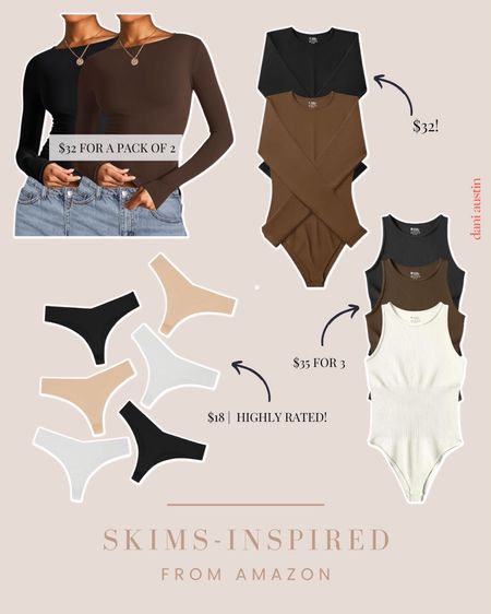 Skims inspired pieces from Amazon 🤎

#LTKfindsunder100 #LTKsalealert #LTKfindsunder50