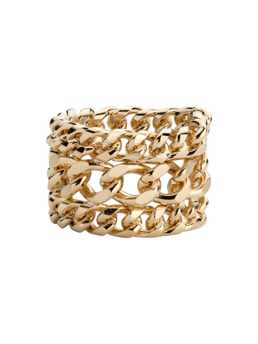 Dean 10K-Gold-Plated Triple-Band Ring | Saks Fifth Avenue