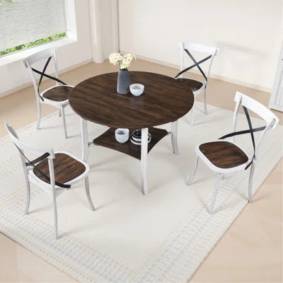 Round Dining Furniture Set 1Table With 4 Chair | Wayfair North America