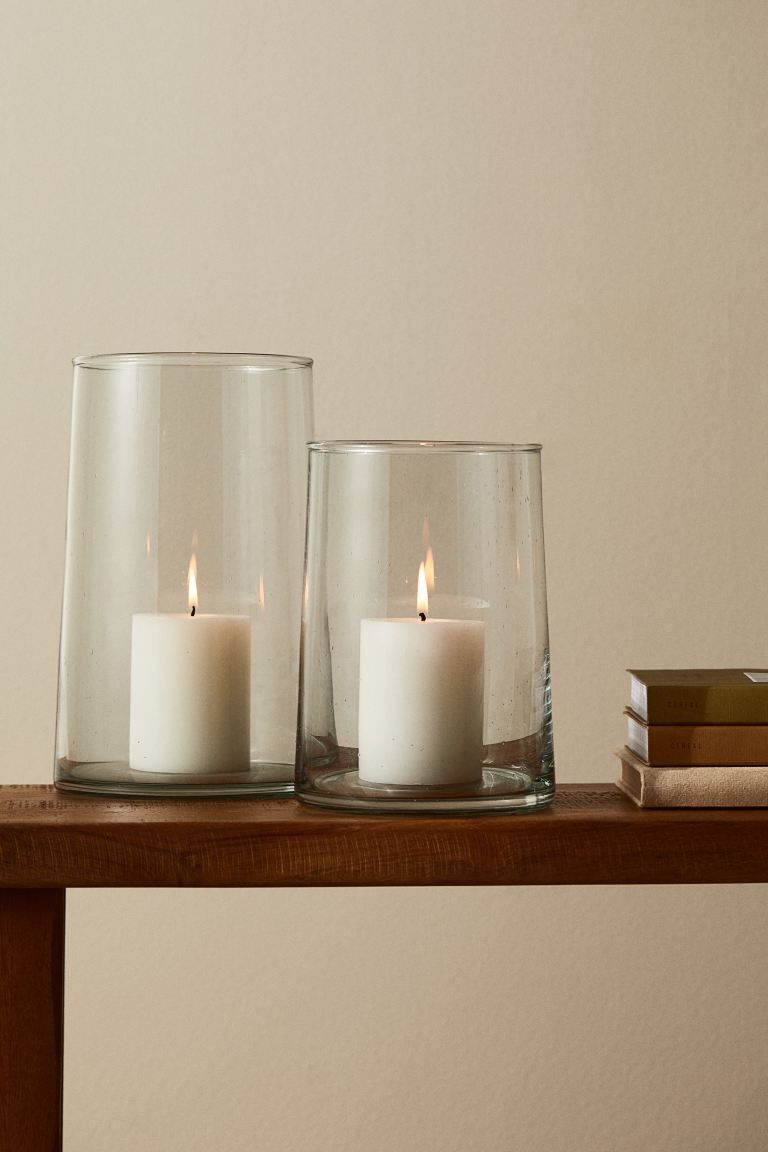 Hurricane Candle Holder - Clear glass - Home All | H&M US | H&M (US + CA)