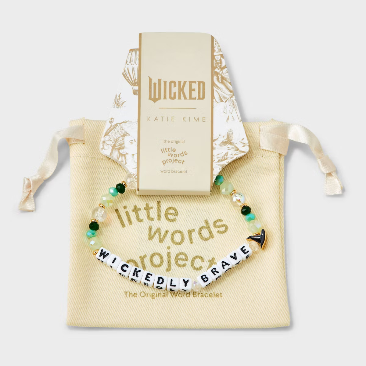 Little Words Project x Wicked "Wickedly Brave" Beaded Bracelet - Black/Green/White | Target
