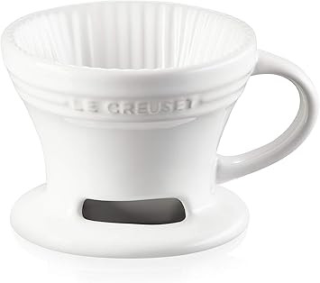 Le Creuset Stoneware Pour Over Coffee Cone, 3.25", White | Amazon (US)