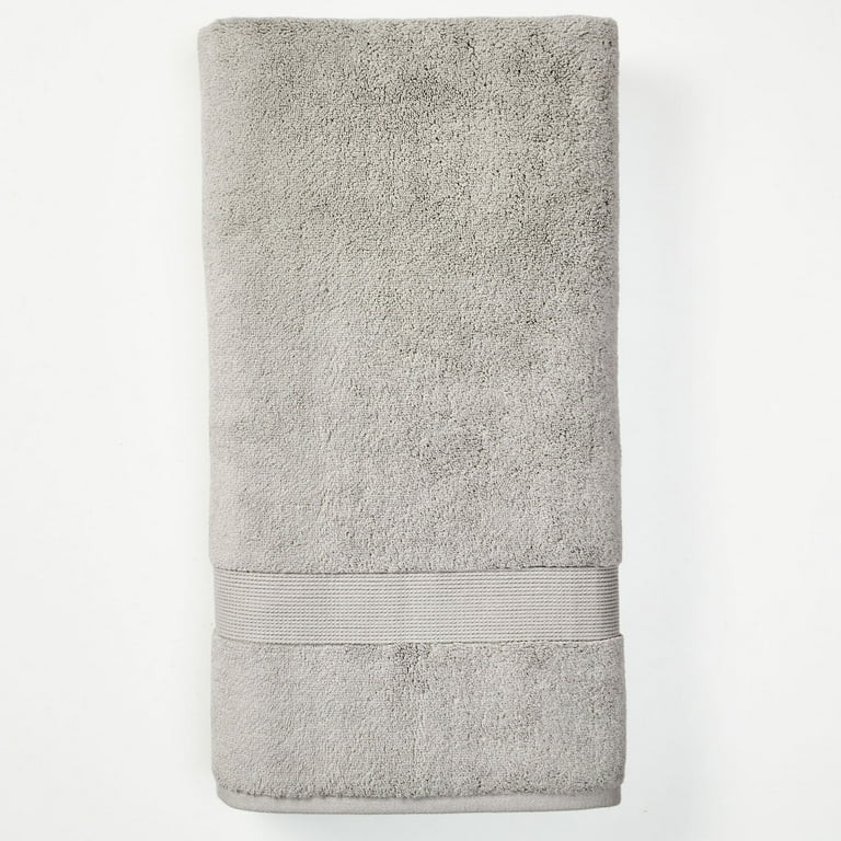 Better Homes & Gardens Signature Soft Solid Cotton Bath Sheet, Soft Silver | Walmart (US)