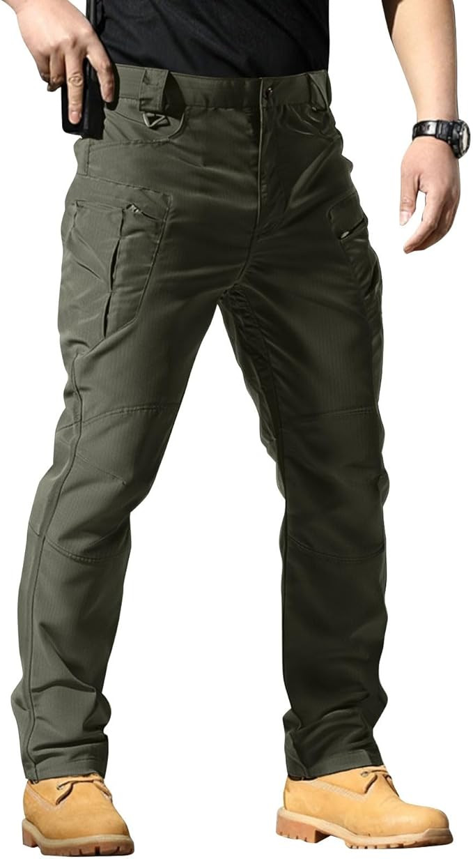Tactical Pants for Men Baggy Cargo Work Pants Construction Flexcamo Waterproof Pantalones de Trab... | Amazon (US)