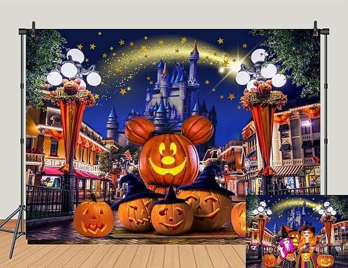 Halloween Pumpkin Head Backdrops Halloween Nightmare Party Photography Background 7x5 Disney Hall... | Amazon (US)