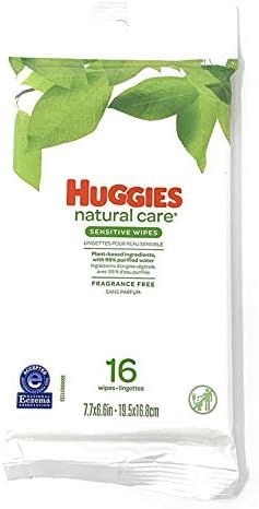 Huggies Bundle - 12 Pack of Natural Care Unscented Baby Travel Wipes 16ct. Each | Amazon (US)