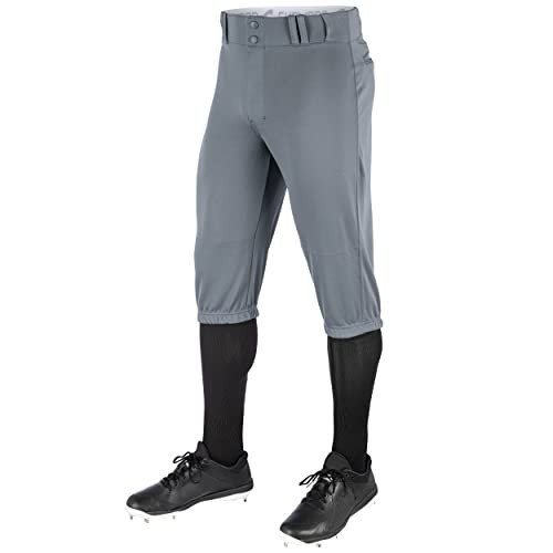 CHAMPRO boys Triple Crown Knicker Style Youth Baseball Pants in Solid Color with Reinforced Sliding Areas , Graphite, X-Small | Amazon (US)