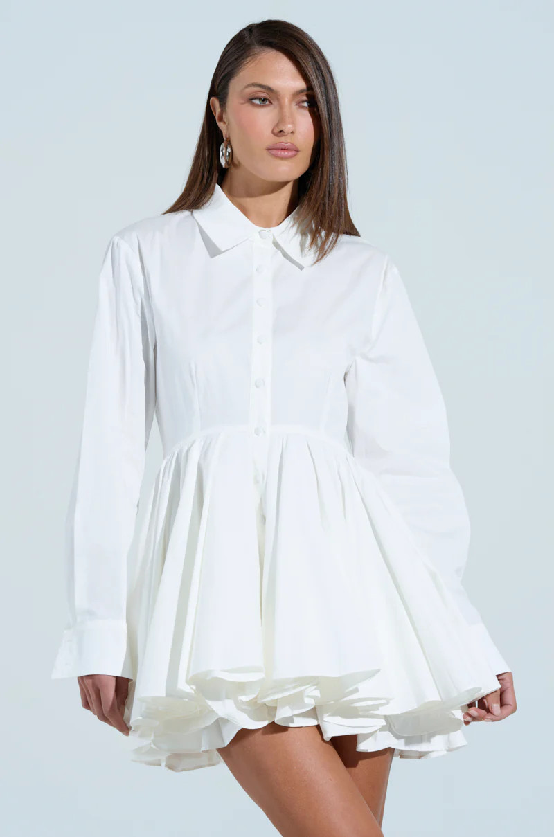 THE IT GIRL POPLIN MINI DRESS | AKIRA