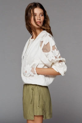 By Anthropologie Floral Embroidered Bomber Jacket | Anthropologie (US)