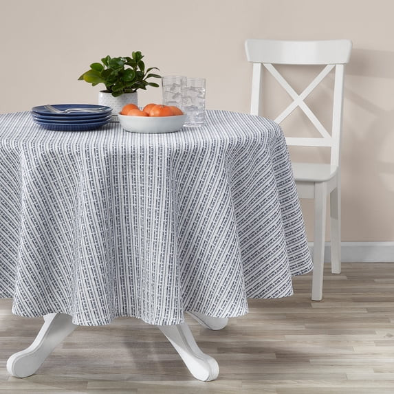 Mainstays Plaid 70” Round Tablecloth - Blue - Cotton & Polyester Blend | Walmart (US)