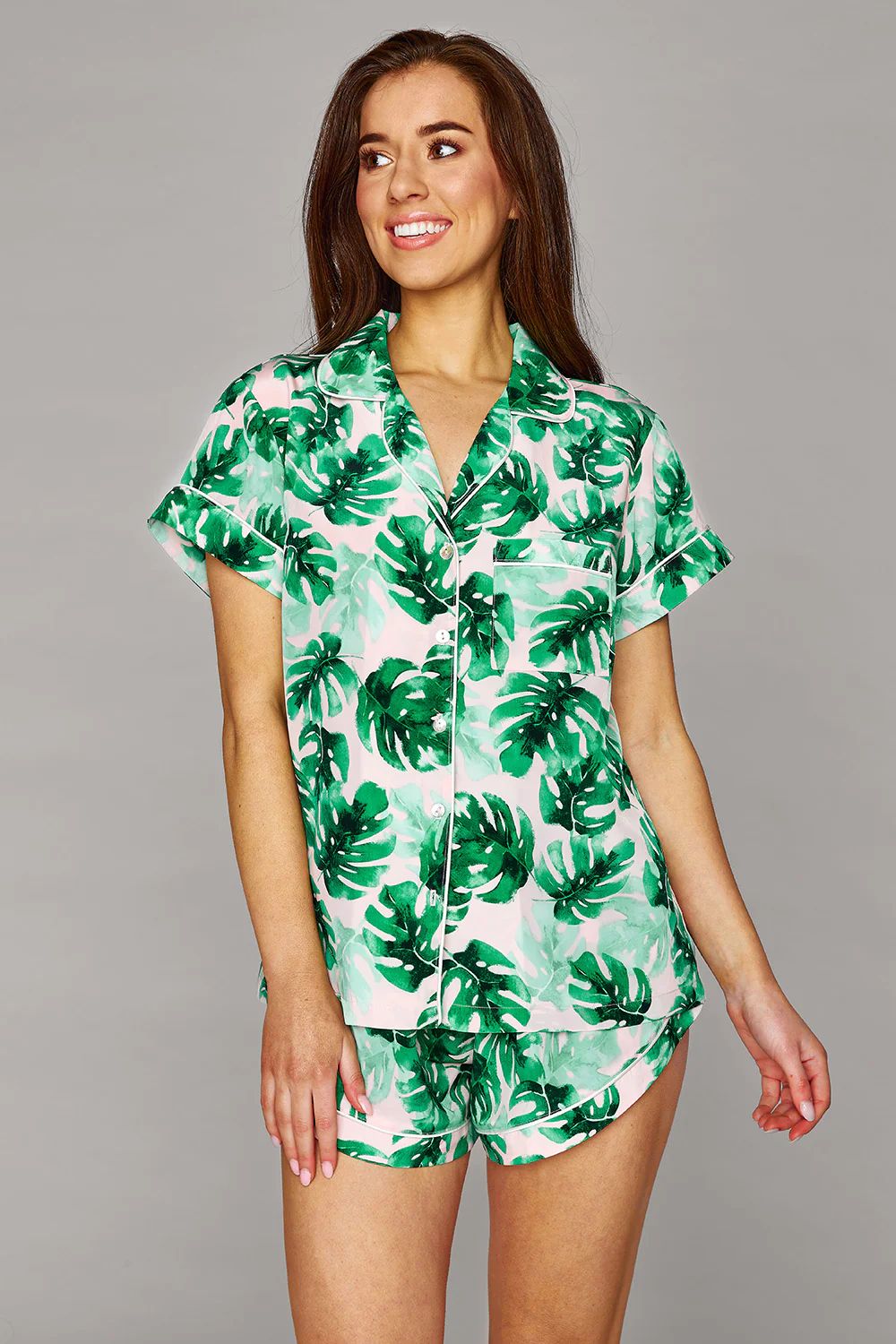 AURORA PAJAMA SET - PALM PRETTY | BuddyLove