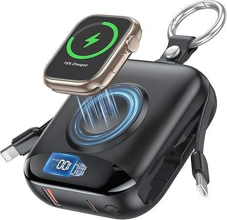 Portable Charger, 10000mAh 22.5W Fast Charging Power Bank with Built-in Cables, Travel Essentials... | Amazon (US)