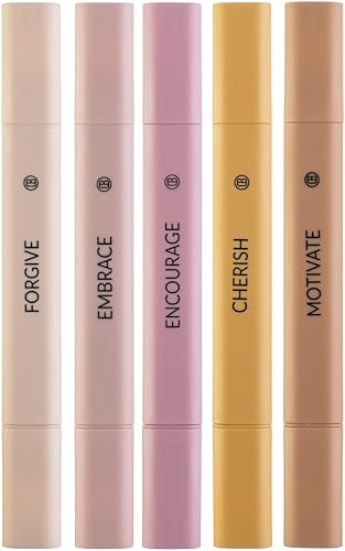 DIVERSEBEE Bible Highlighters Assorted Colors, 5 Pack No Bleed Dual Tip Aesthetic Pastel Highlighter Pens for Journaling, Note Taking, School, Bible Study Supplies and Accessories (Rose) | Amazon (US)