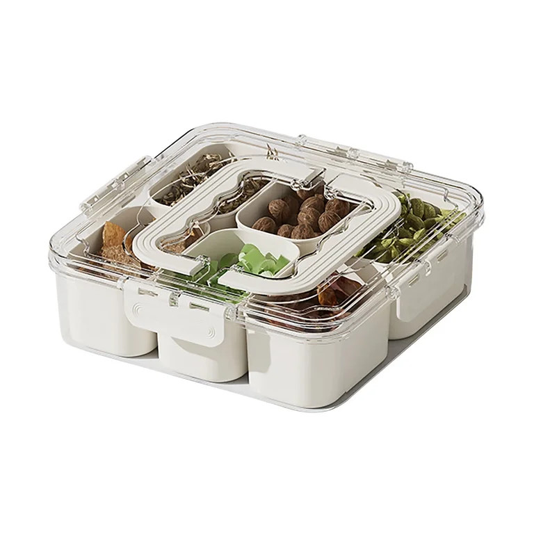 Easter Deals Snackle Box Container,Portable Snack Box 9 Compartment Divided Serving Tray with Lid... | Walmart (US)