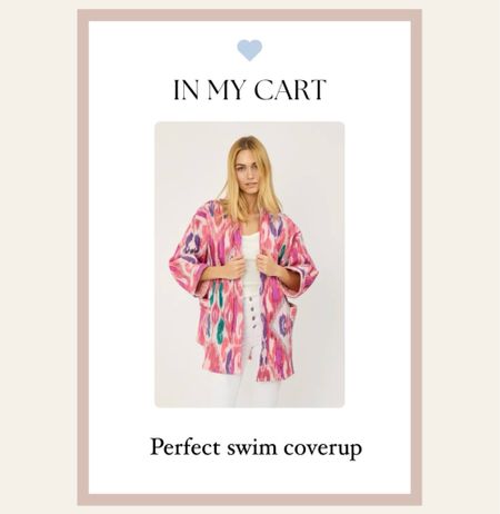 Loving this ikat jacket as a coverup and light jacket for spring & summer—comes in blue too  

#LTKSeasonal #LTKswim