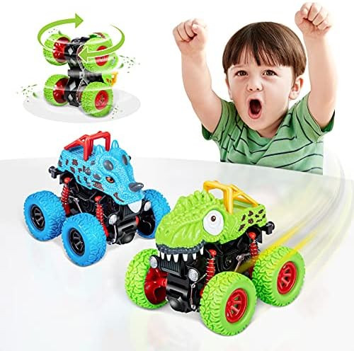LODBY Dinosaur Toys for 2 3 4 5 Year Old Boys - Monster Truck Toys for Toddlers Boys Ages 2-4-6 -... | Amazon (US)