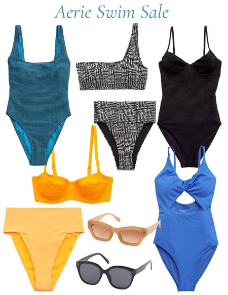 Aerie swim sale! An additional 35% off everything, even markdowns. Save on one piece swimsuits, sunglasses, and bikinis. 

#LTKSeasonal #LTKFind #LTKswim