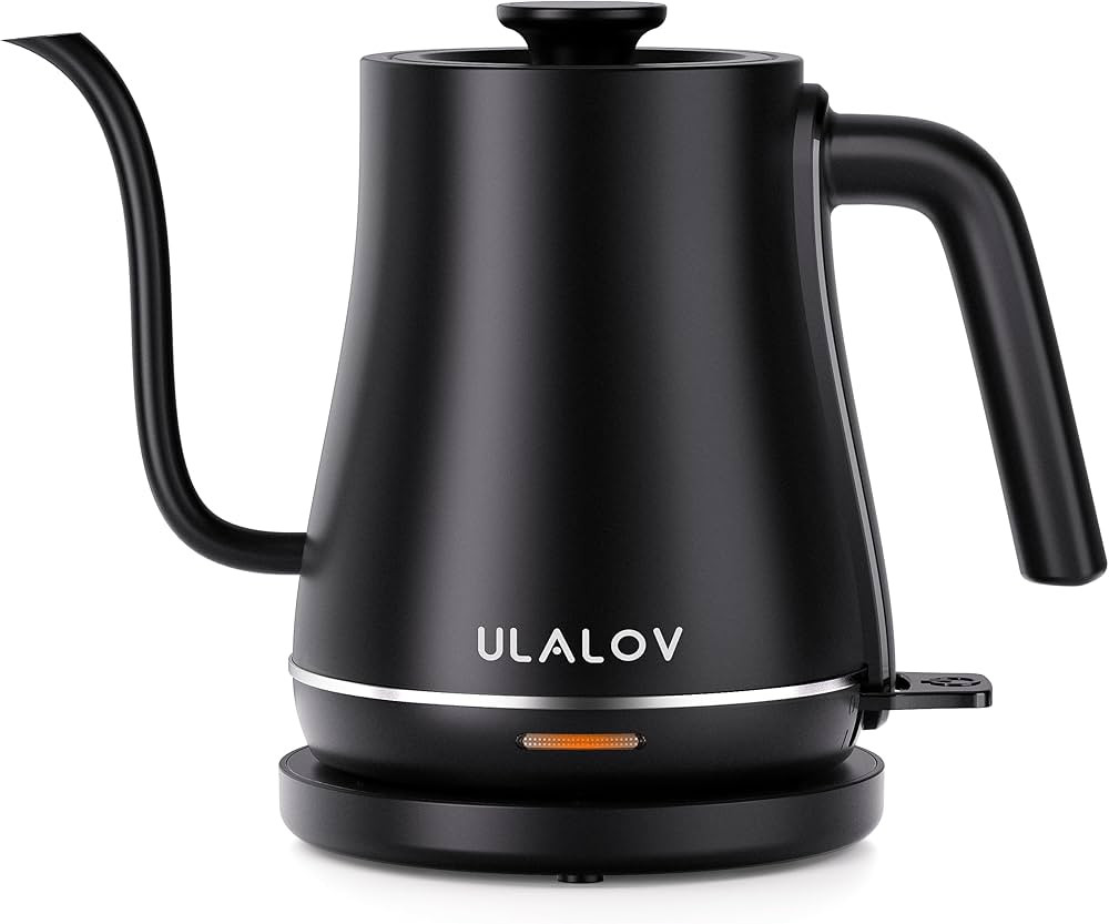 Ulalov Electric Kettle 1L Gooseneck Water Kettle Quick Heating for Pour Over Coffee & Tea, Stainl... | Amazon (US)