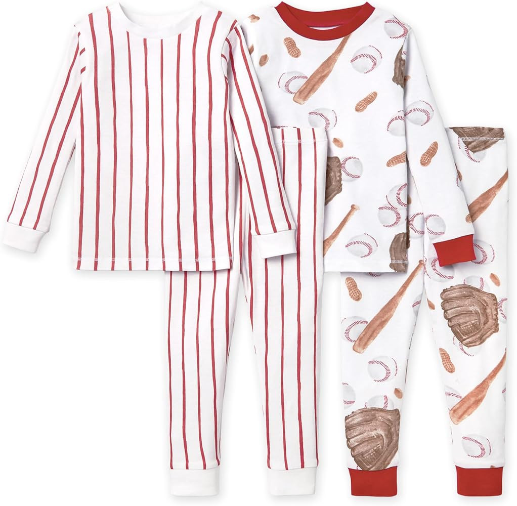 Burt's Bees Baby Baby Boys' Pajamas, Tee and Pant 2-Piece Pj Set, 100% Organic Cotton | Amazon (US)