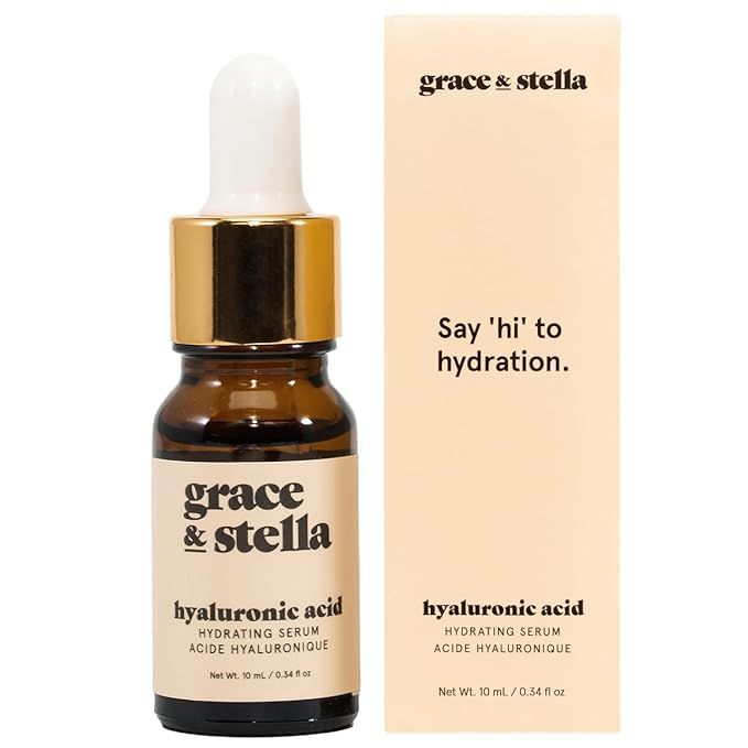 grace & stella Hyaluronic Acid Serum (0.34 fl oz/10 ml) Hyaluronic Acid Serum for Face - Acido Hi... | Amazon (US)
