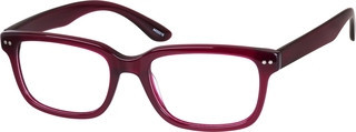 Zenni Rectangle Prescription Glasses Red Plastic Full Rim Frame | Zenni Optical (US & CA)