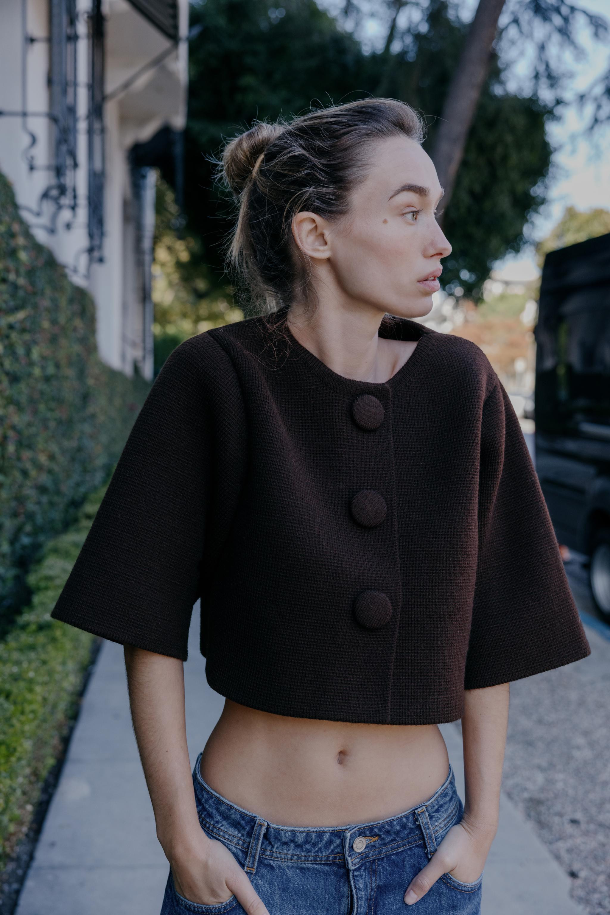 CROPPED KNIT JACKET | Zara US