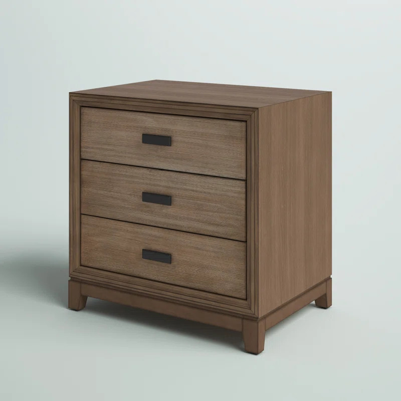 Aarush Camilla 2 Drawer Nightstand, Antique Grey | Wayfair North America