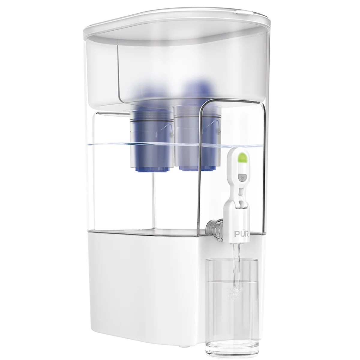 PUR 44 Cup Extra Large Dispenser Filtration System with 2 Filters, PDI4000Z, White/Blue | Walmart (US)