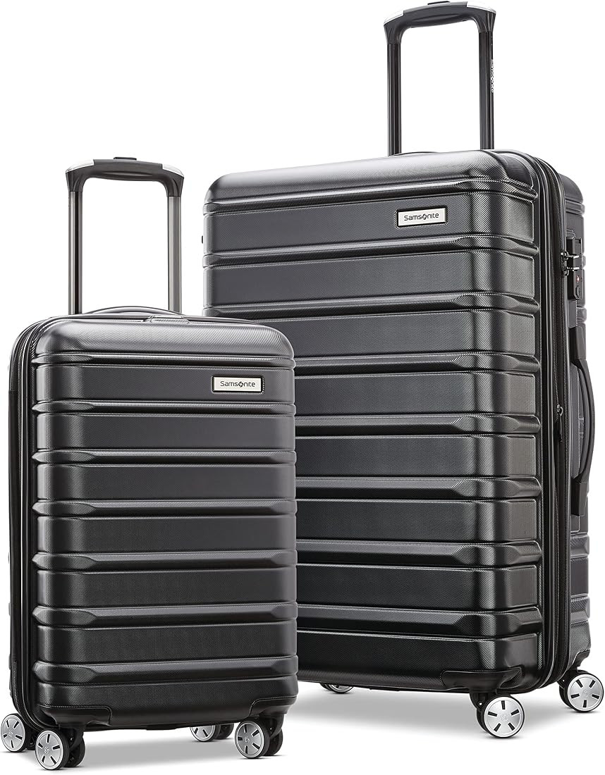 Samsonite Omni 2 Hardside Expandable Luggage with Spinner Wheels, 2-Piece Set (20/24), Midnight B... | Amazon (US)