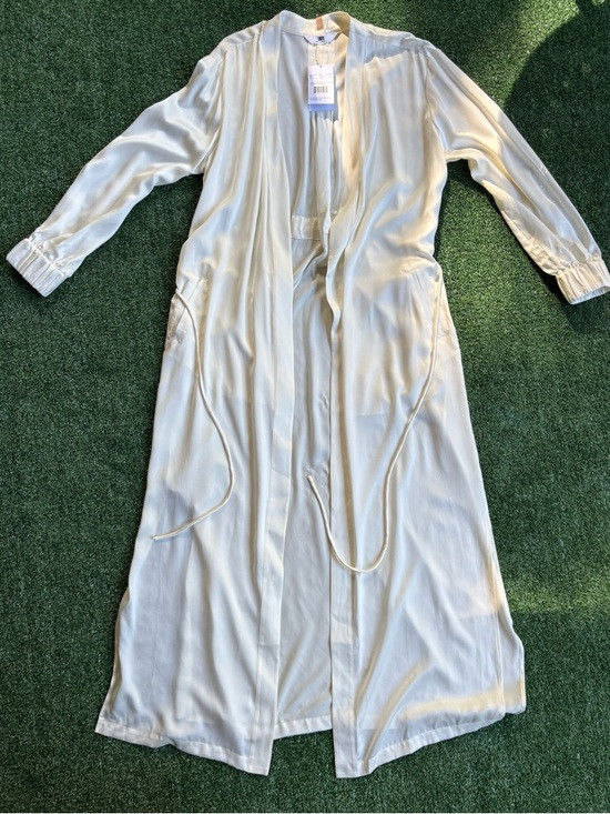 lunya Ivory Long Silk Robe with Tie Waist | Poshmark