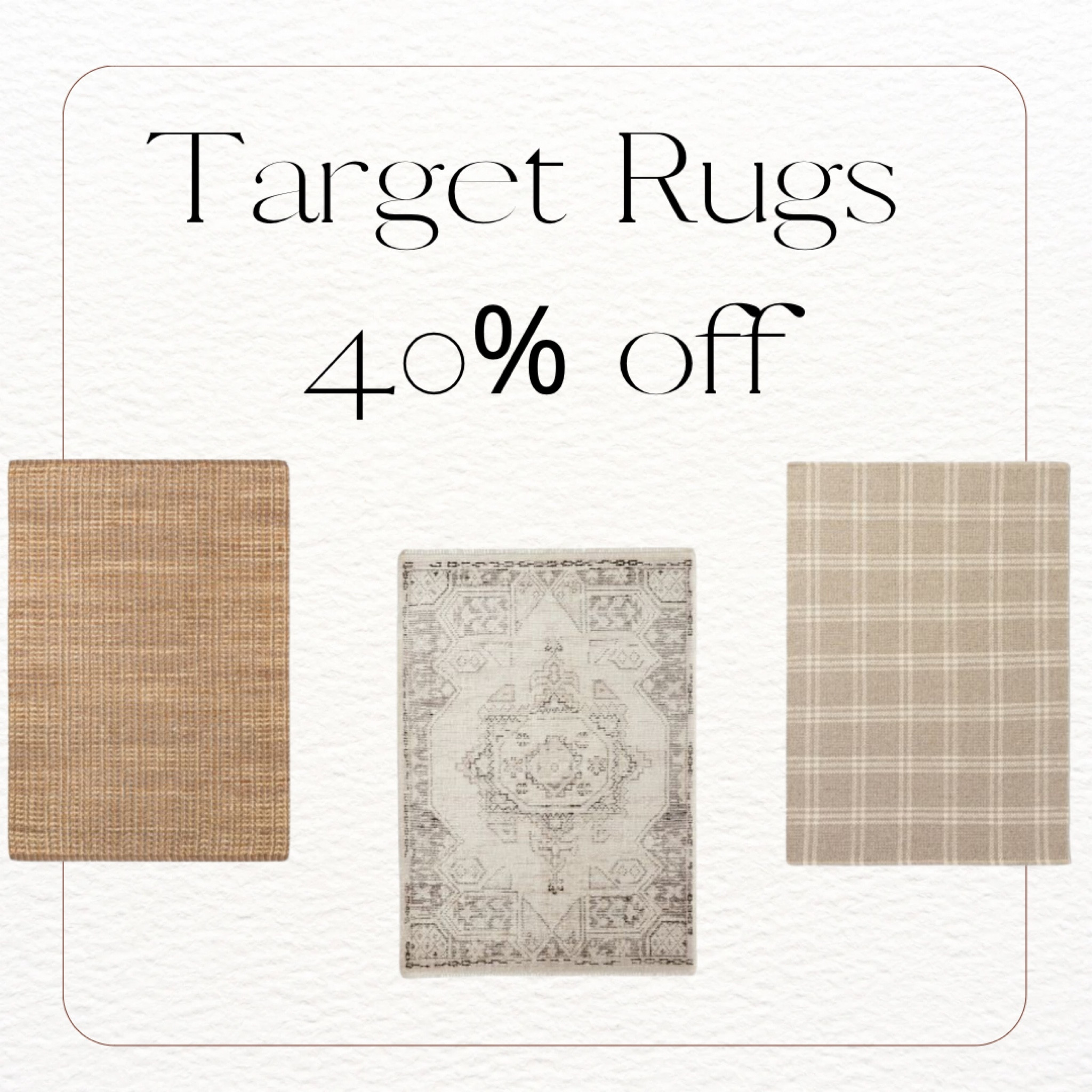 40% off Target rugs today only!

#LTKxTarget #LTKsalealert #LTKhome