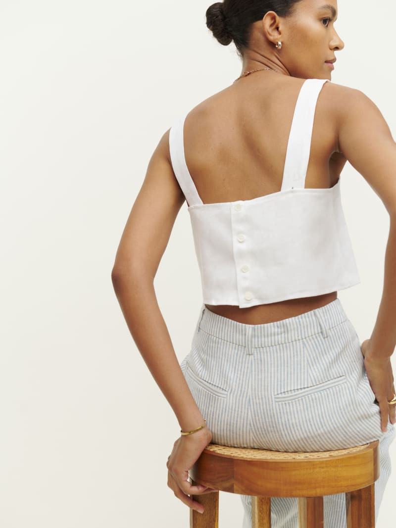 Lorin Linen Top | Reformation (Global)