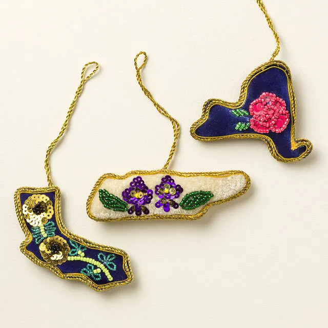 State Flower Beaded Ornament | UncommonGoods