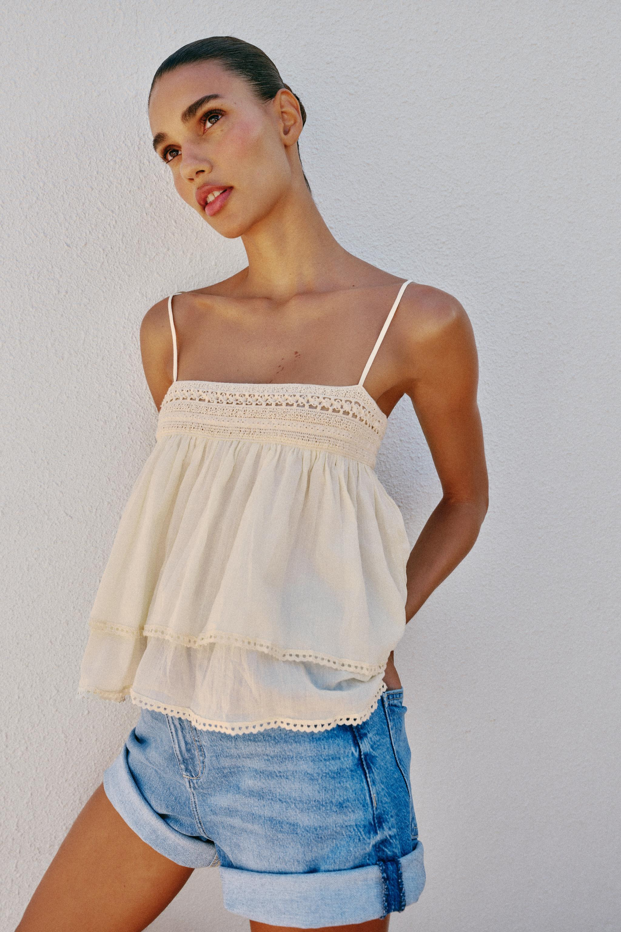ROMANTIC STRAPPY TOP | Zara UK