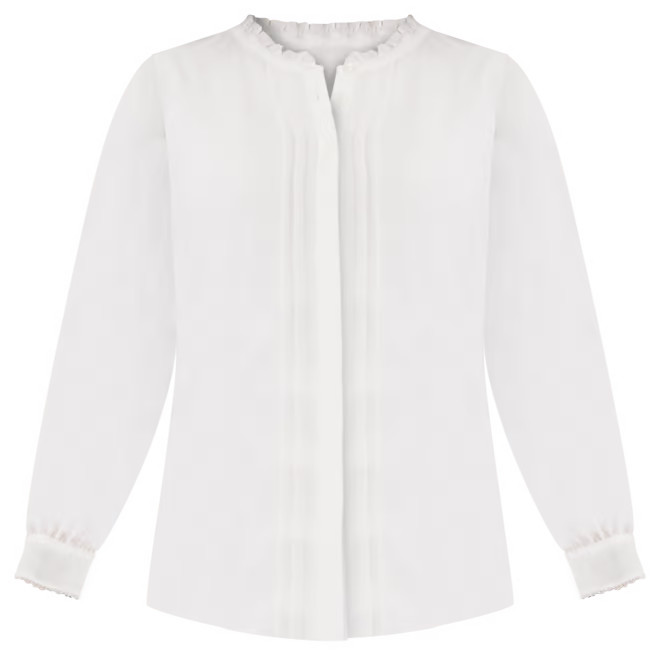 Mixed Media Ruffle Pleated Top | Ann Taylor (US)