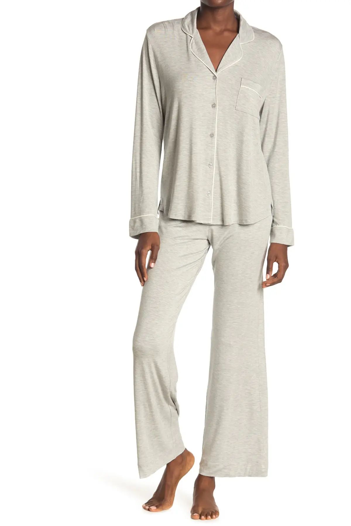 shimera | Tranquility Long Sleeve Shirt & Pants 2-Piece Pajama Set | Nordstrom Rack | Nordstrom Rack