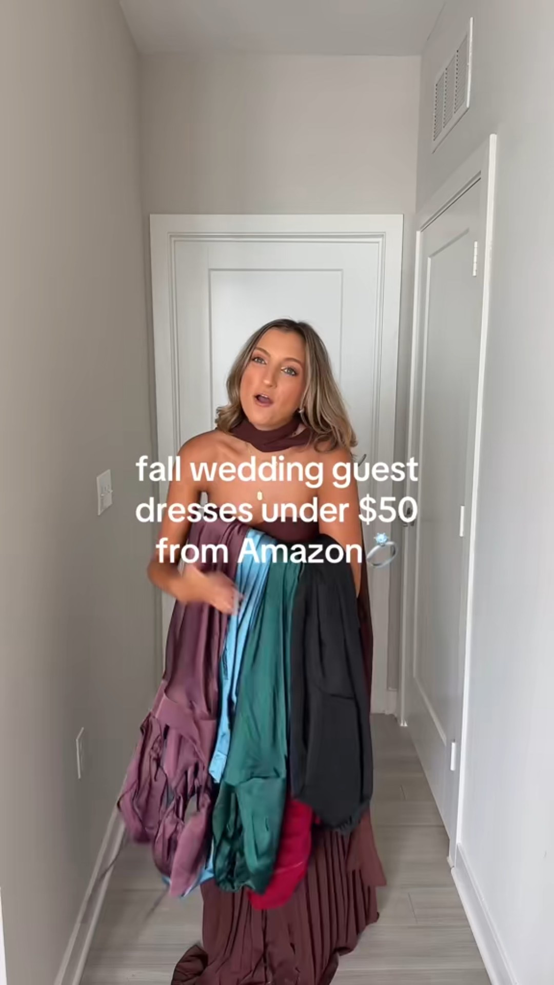 fall wedding guest dresses under $60 fro Amazon prime! Wearing an XS in everything and am 5’2 34B chest for reference 💕💍

#LTKFindsUnder100 #LTKWedding #LTKFindsUnder50