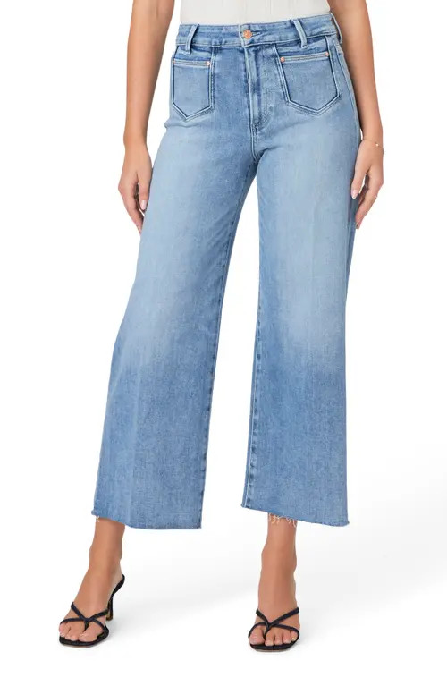 PAIGE Anessa High Waist Wide Leg Jeans in Madelyn at Nordstrom, Size 27 | Nordstrom