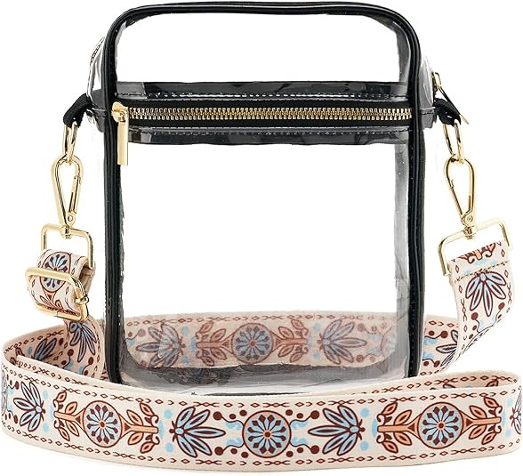 WEIMZC Clear Crossbody Bag Stadium Approved,Adjustable Shoulder Strap Clear Crossbody Purse for C... | Amazon (US)