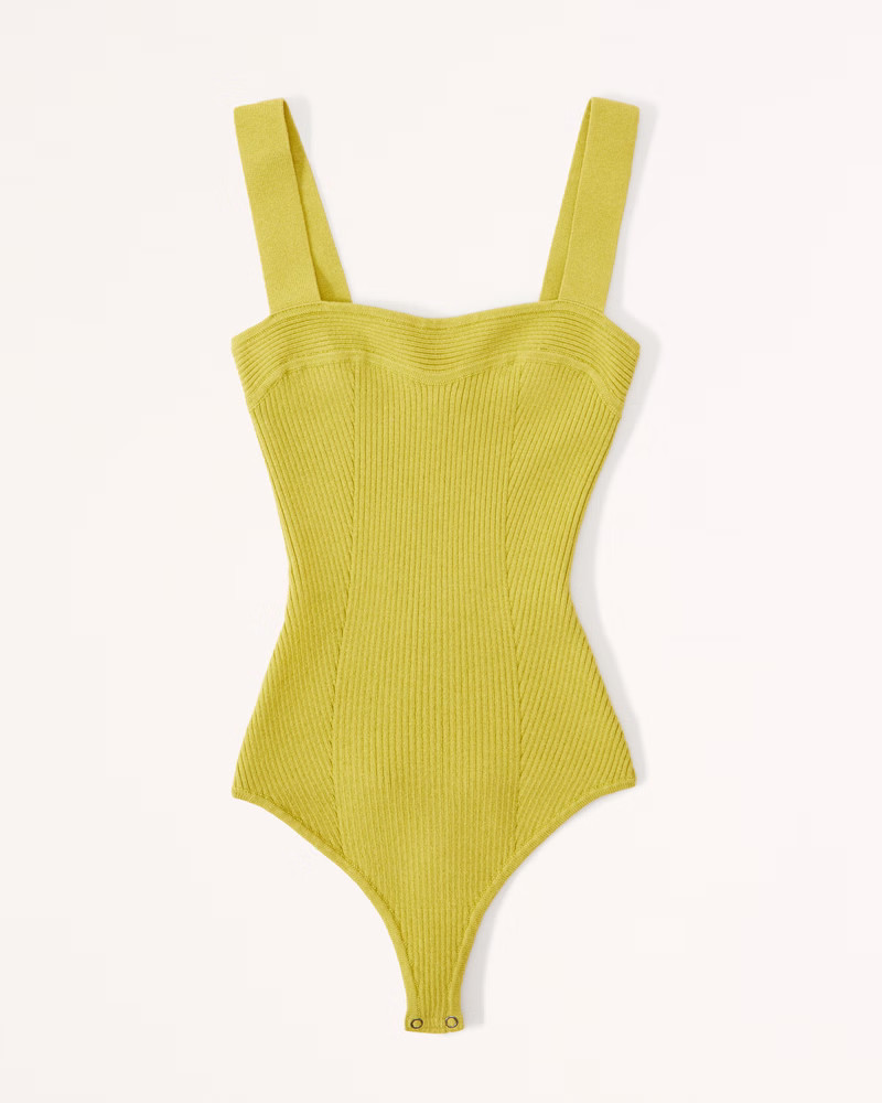 Women's Sweetheart Sweater Bodysuit | Women's Tops | Abercrombie.com | Abercrombie & Fitch (US)