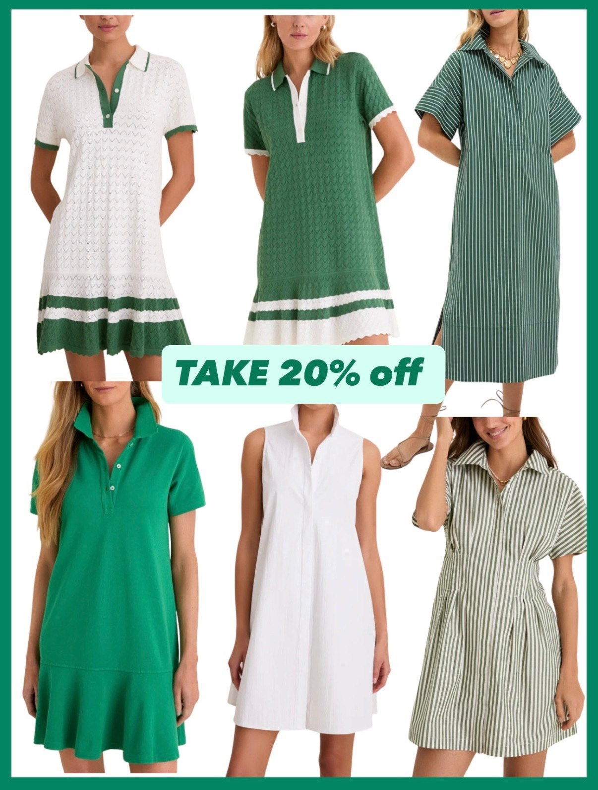 Use code yourock for 20% off these beautiful sporty chic dresses 

#LTKspringtrends #LTKSaleAlert #LTKActive