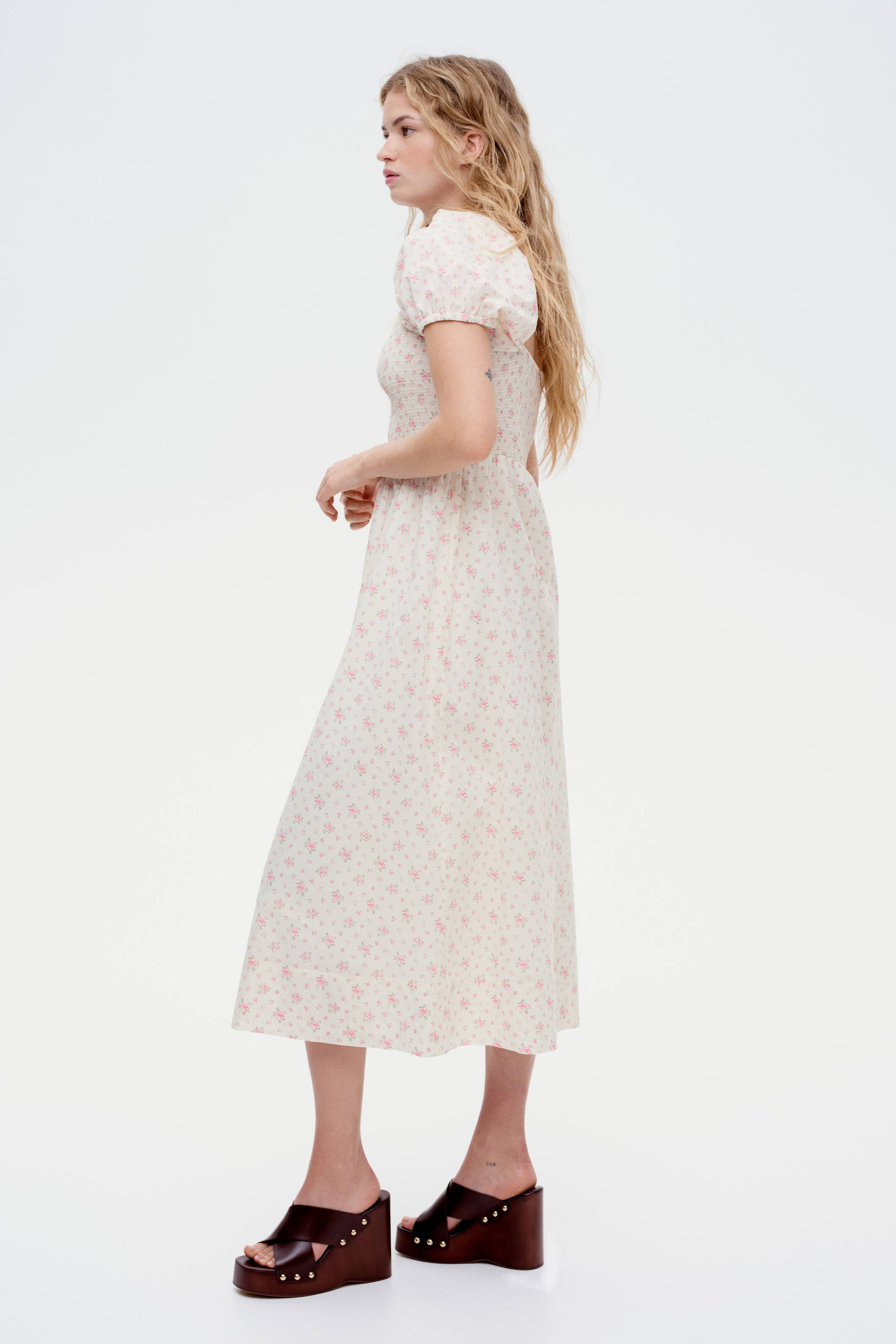 Puff-Sleeved Cotton Dress | H&M (US + CA)