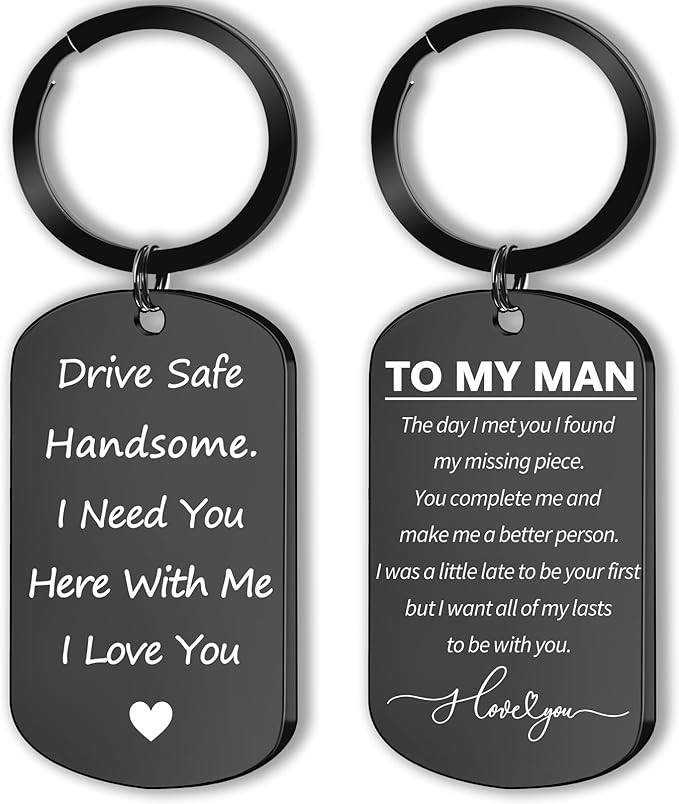 Christmas Gifts for Him, Boyfriend, Husband - Drive Safe Keychain Mens Stocking Stuffers, Birthda... | Amazon (US)