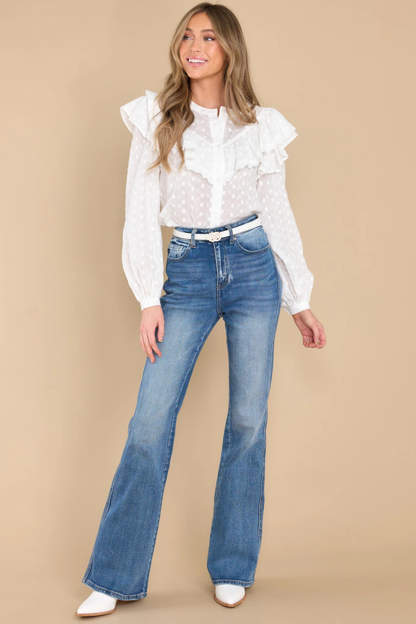 Wish For Love White Top | Red Dress 