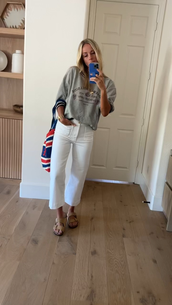 All of these pieces are from Anthropologie!
The sweatshirt is a Large, the jeans are a 28. 

#LTKStyleTip