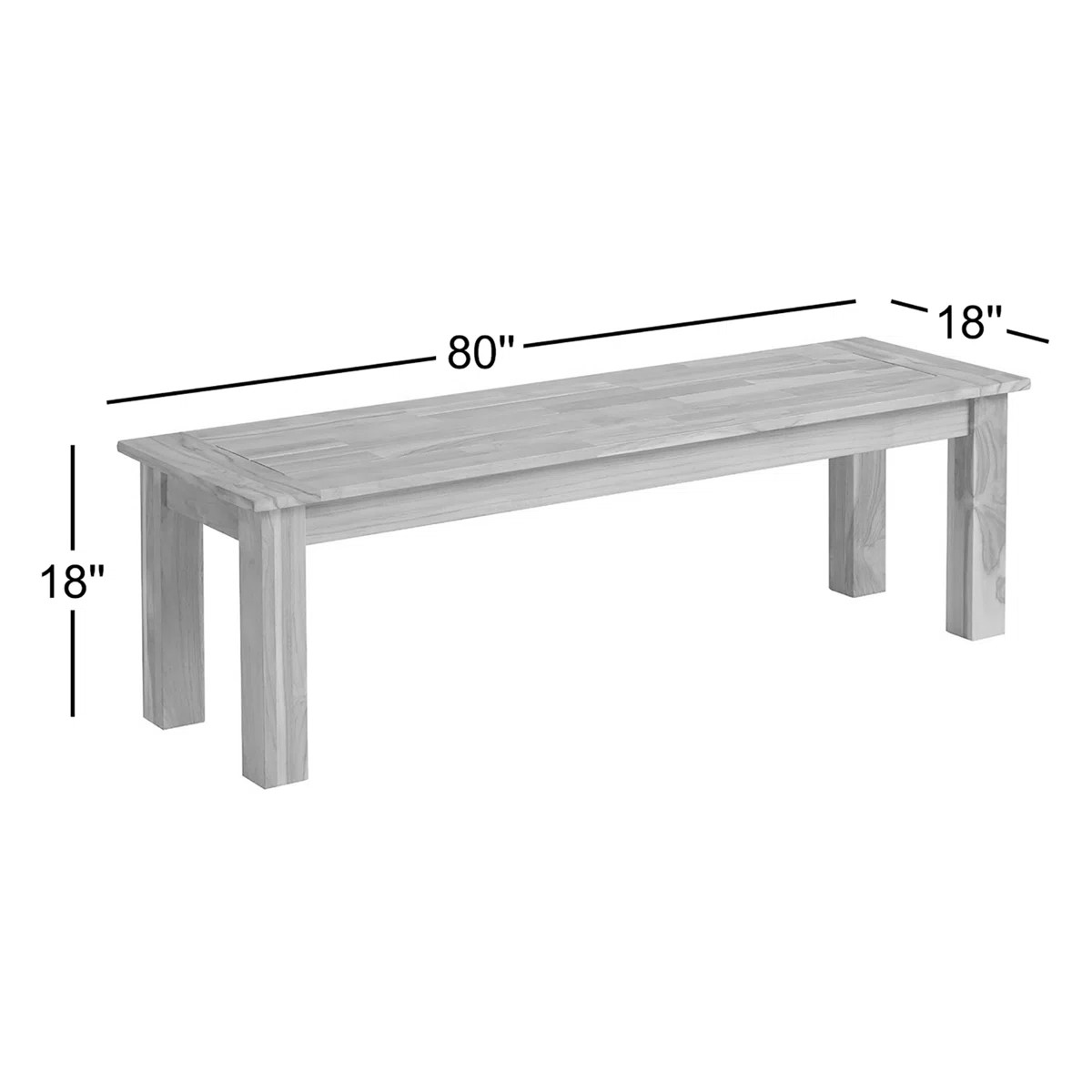 Echols Solid Teak Wood Picnic Bench | Wayfair North America