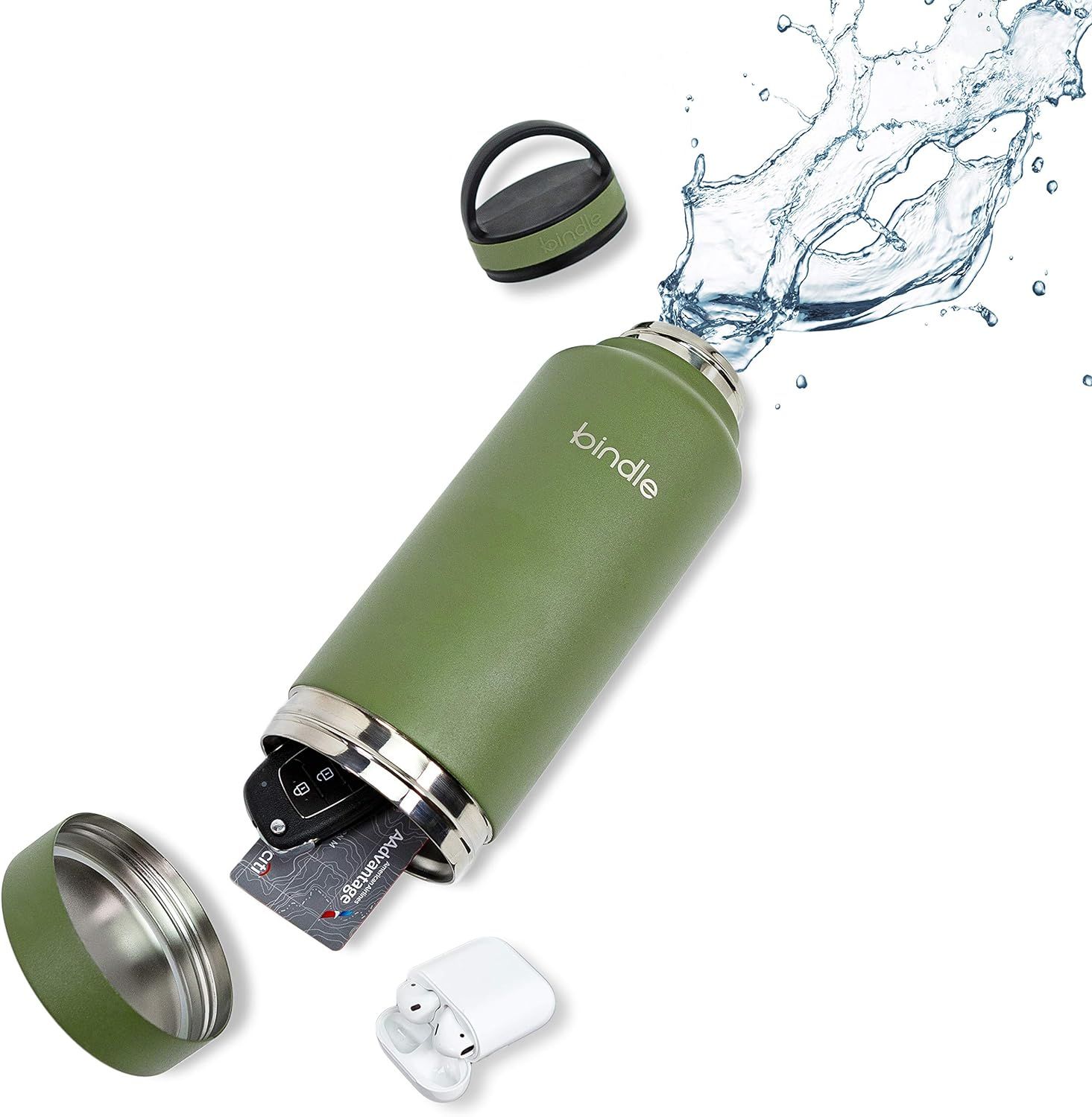 Bindle Bottle 24oz Avocado Green | Stainless Steel Double Walled & Vacuum Insulated Water Bottle ... | Amazon (US)