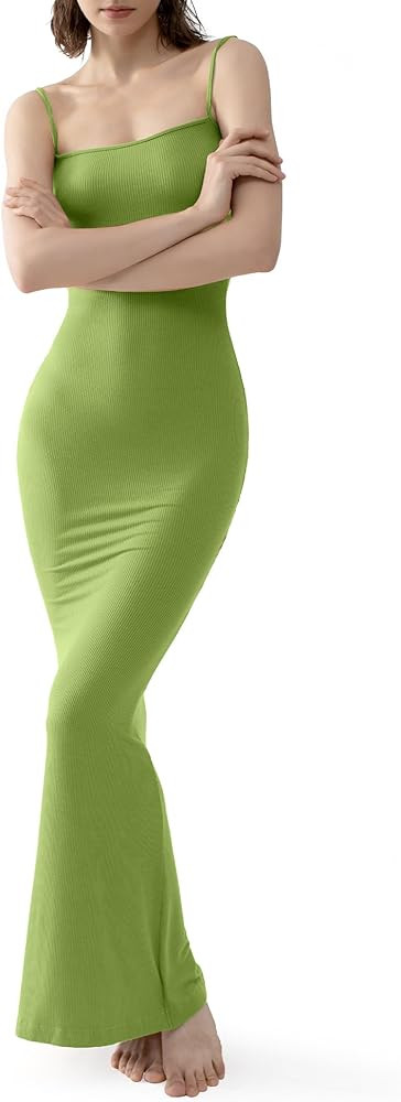Women's Slip Maxi Dress Sexy Ribbed Bodycon Dresses Long Dress | Amazon (US)
